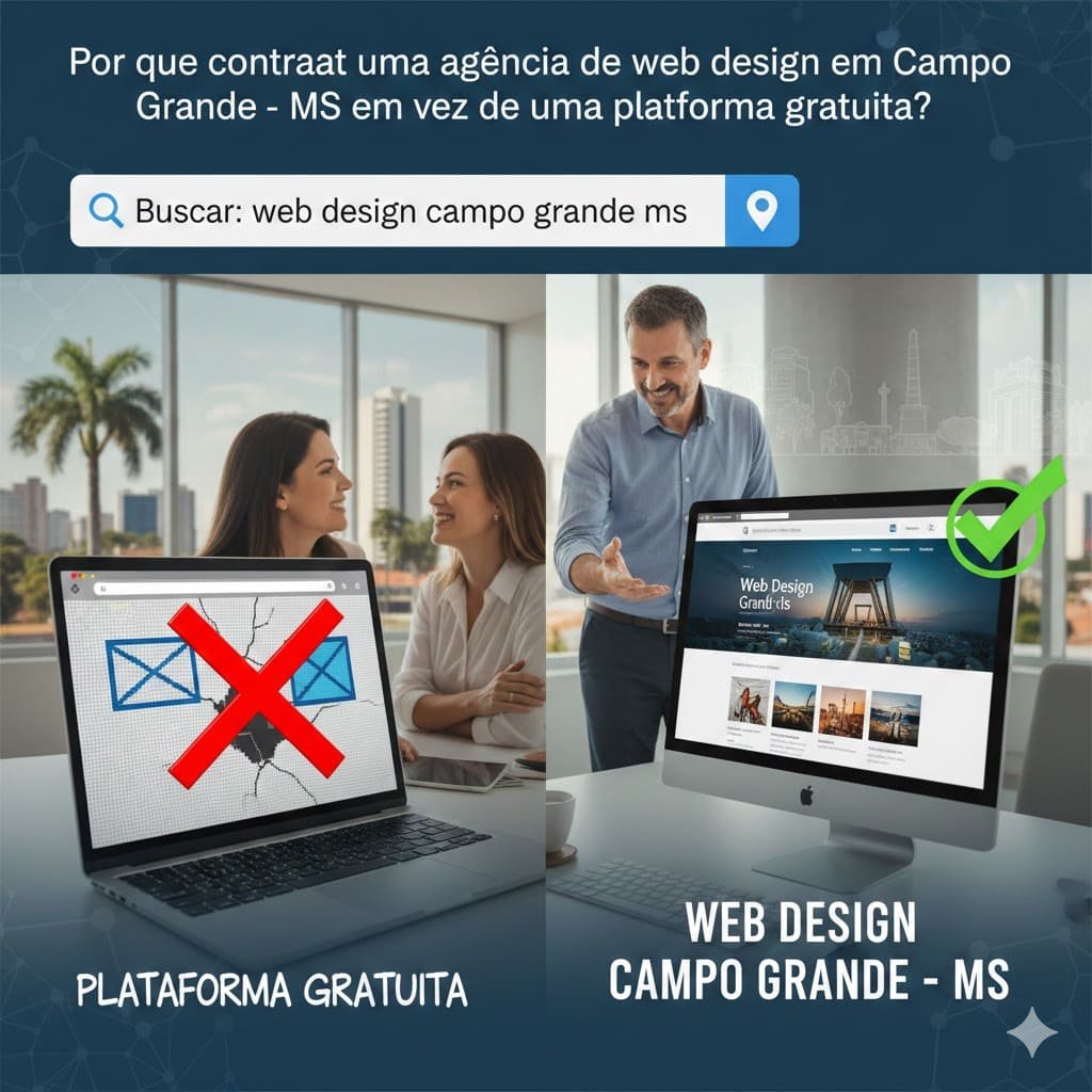 Por que contratar uma agência de web design em Campo Grande - MS em vez de uma plataforma gratuita?